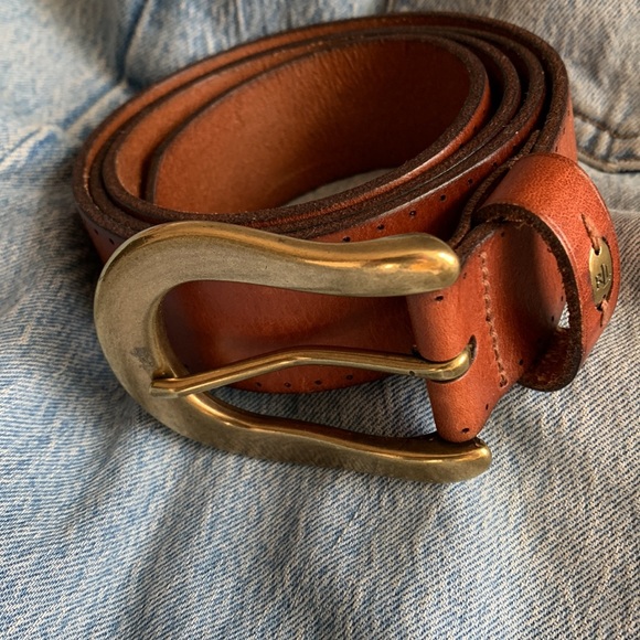 Ralph Lauren Brown Leather Belt Sz 44 - Picture 4 of 4